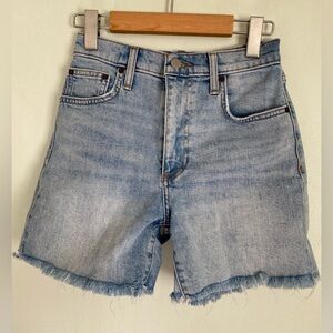 Denim Forum Aritzia Jean Shorts Size 26 Light Wash Frayed Hem Spring Summer
